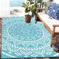 thumbnail image 1 of Ileading 6'x 9' Outdoor Rug for Patio Clearance, Reversible Outdoor Plastic Straw Camping Rug, Portable Washable Reversible Mats for Camping, RV, Picnic, Beach, Backyard, Pool Deck, 1 of 7