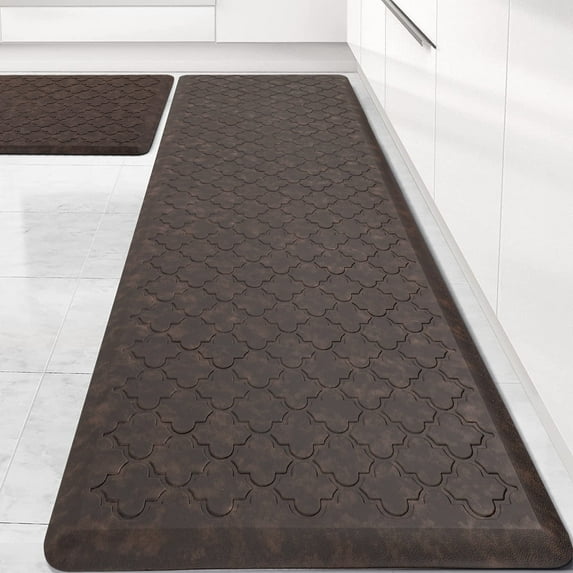 Ileading Anti Fatigue Kitchen Mat 2 Set, 20" x 30"+20"x 60", Thick 0.5 inch Non Slip Waterproof Kitchen Rugs and Mats