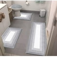 thumbnail image 1 of Ileading Bathroom Rugs Sets 4 Piece Plush Shaggy Microfiber Bath Rug with U-Shaped Contour Toilet Mat, 1 of 11