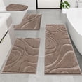 thumbnail image 1 of Ileading Bathroom Rugs Sets 4 Piece, Super Soft and Absorbent Non Slip Microfiber Toilet Bathroom Mats, 1 of 14