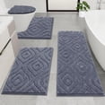 thumbnail image 1 of Ileading Bathroom Rugs Sets 4 Piece, Super Soft and Absorbent Non Slip Microfiber Toilet Bathroom Mats, 1 of 13
