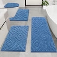 thumbnail image 1 of Ileading Bathroom Rugs Sets 4 Piece, Super Soft and Absorbent Non Slip Microfiber Toilet Bathroom Mats, 1 of 13