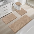 thumbnail image 1 of Ileading Bathroom Rugs Sets 4 Piece with Toilet Lid Cover, Non Slip Bathroom Mats Extra Soft Bath Rugs Absorbent Shaggy Rugs Perfect Plush Mats, 1 of 12