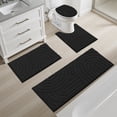 thumbnail image 1 of Ileading Bathroom Rugs Sets 4 Piece with Toilet Lid Cover, Non Slip Bathroom Mats Extra Soft Bath Rugs Absorbent Shaggy Rugs Perfect Plush Mats, 1 of 12