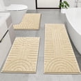 thumbnail image 1 of Bathroom Rugs Sets 3 Piece, Soft Absorbent Microfiber Bath Mats and U-Shaped Contour Toilet Rug, Plush Shaggy Bath Mat Set for Bathroom, 1 of 14