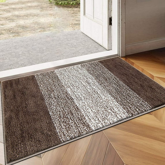 Ileading Indoor Doormat Entryway Non Slip Absorbent Low-Profile Inside Floor Mats (32" x 48", Coffee)