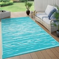 thumbnail image 1 of Ileading Outdoor Rug Clearance 6'x9' Reversible Patio Mat Waterproof Camping RV Tent Carpet Striped Area Rug, 1 of 8
