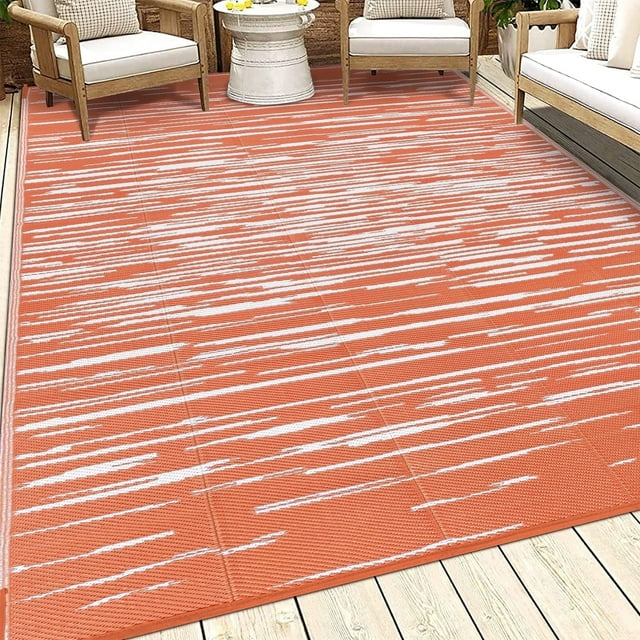 Ileading Outdoor Rugs 8'x10' for Patios Clearance Waterproof Patio Rugs Reversible Mats Plastic Straw Rug Large Outside Area Rug Door Mat for RV,Patio,Backyard,Deck,Beach,Trailer,Camping
