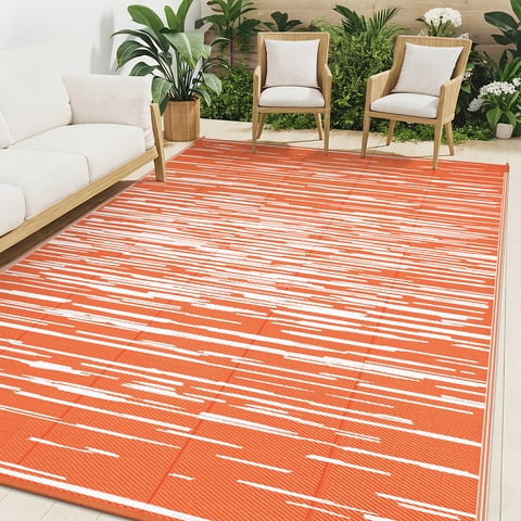 Ileading Outdoor Rugs 8'x10' for Patios Clearance Waterproof Patio Rugs Reversible Mats Plastic Straw Rug Large Outside Area Rug Door Mat for RV,Patio,Backyard,Deck,Beach,Trailer,Camping