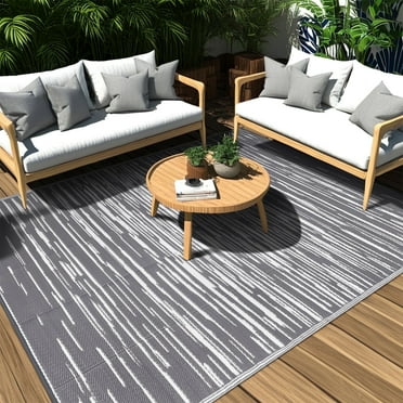 Ileading Outdoor Rugs 9'x12' for Patios Clearance Reversible Outdoor Rug, Outdoor Plastic Straw Rug RV Camping Rug Large Outdoor Mat for RV, Patio, Backyard, Deck, Picnic, Beach, Trailer, Camping