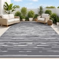 thumbnail image 1 of Ileading Outdoor Rugs 9'x12' for Patios Reversible Outdoor Rug, Outdoor Plastic Straw Rug RV Camping Rug Large Outdoor Mat for RV, Patio, Backyard, Deck, Picnic, Beach, Trailer, Camping, 1 of 10