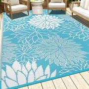 Ileading Outdoor Rugs for Patios Clearance 6'x9' Waterproof Patio Mat Plastic Straw Rug Reversible RV Camping Tent Rug Outside Area Rug for RV, Patios,Deck, Beach,Balcony, Camping