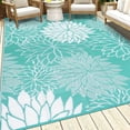 thumbnail image 1 of Ileading Outdoor Rugs for Patios Clearance 6'x9' Waterproof Patio Mat Plastic Straw Rug Reversible RV Camping Tent Rug Outside Area Rug for RV, Patios,Deck, Beach,Balcony, Camping, 1 of 11