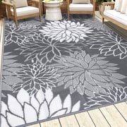 Ileading Outdoor Rugs for Patios 6'x9' Waterproof Patio Mat Plastic Straw Rug Reversible RV Camping Tent Rug Outside Area Rug for RV, Patios,Deck, Beach,Balcony, Camping