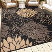 Ileading Outdoor Rugs for Patios 6'x9' Waterproof Patio Mat Plastic Straw Rug Reversible RV Camping Tent Rug Outside Area Rug for RV, Patios,Deck, Beach,Balcony, Camping