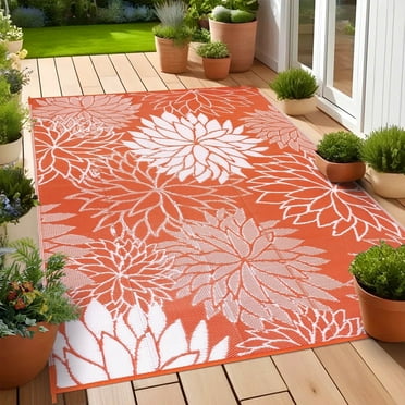 Ileading Outdoor Rugs for Patios Clearance 8'x10' Waterproof Patio Mat Plastic Straw Rug Reversible RV Camping Tent Rug Outside Area Rug for RV, Patios,Deck, Beach,Balcony, Camping
