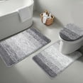 thumbnail image 1 of Ileading Traditional Bath Rug Set 3 Piece Microfiber Washable Bathroom Rug Set, 1 of 10