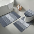 thumbnail image 1 of Ileading Traditional Bath Rug Set 3 Piece Microfiber Washable Bathroom Rug Set, 1 of 10