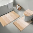 thumbnail image 1 of Ileading Traditional Bath Rug Set 3 Piece Microfiber Washable Bathroom Rug Set, 1 of 10