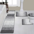 thumbnail image 1 of Ileading Traditional 5 Piece Large Size Microfiber Washable Bathroom Rug Set, 1 of 9