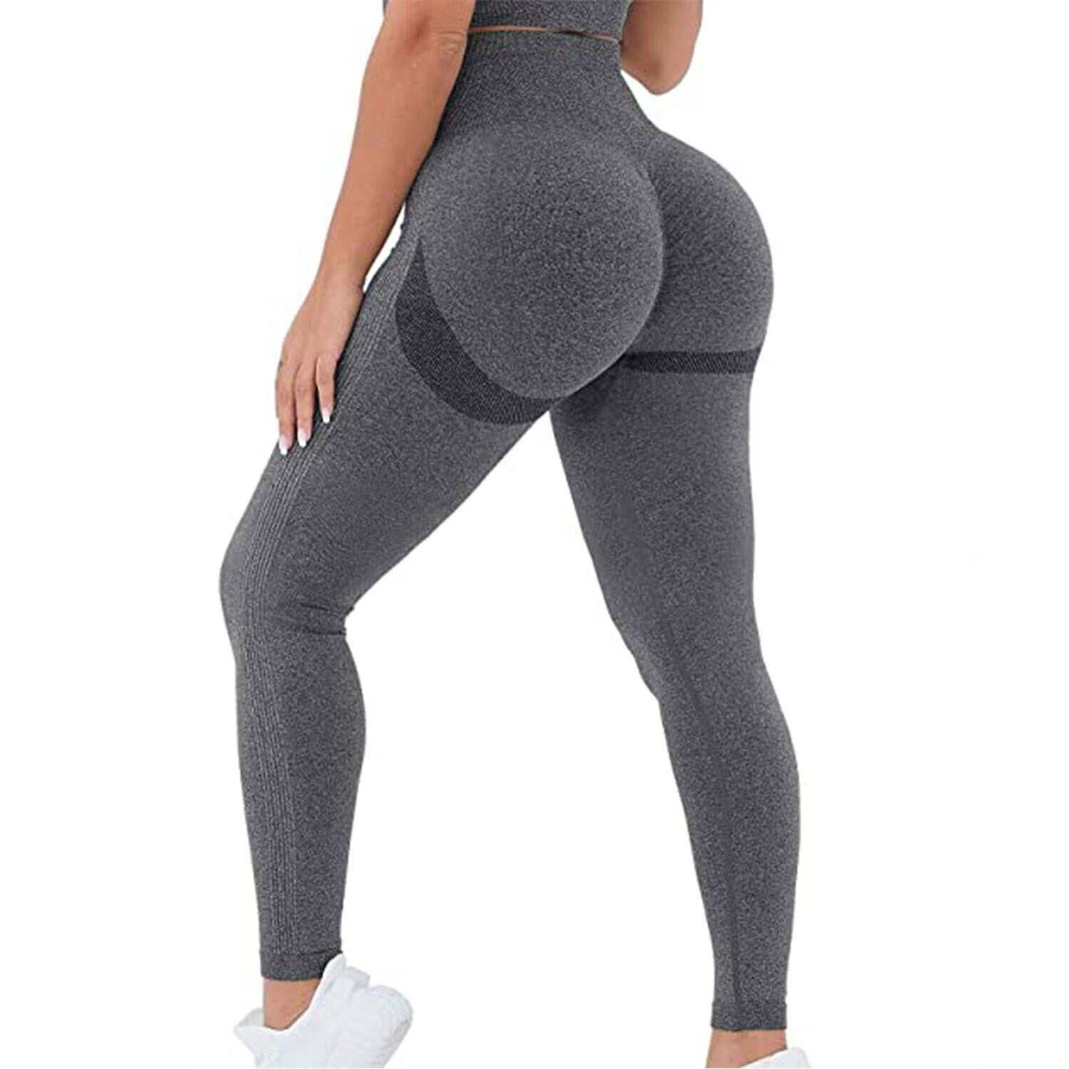 Women High Waisted Yoga Pants Textured Ruched Butt Lifting Leggings Anti  Cellulite Workout Tights