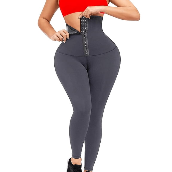 Ilfioreemio High Waist Corset Leggings for Women Waist Trainer Tummy Control Slimming Push Up Body Shaper Workout Sport Yoga Pants