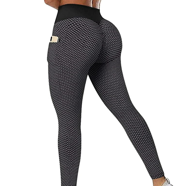 Ilfioreemio Leggings for Women with Pockets High Waisted Butt Lift Tight  Tummy Control Scrunch Workout Fitness Sports Yoga Pants