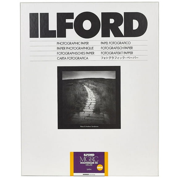 Ilford Multigrade V RC Deluxe Satin Surface Black & White Photo Paper, 5x7", 25 Sheets