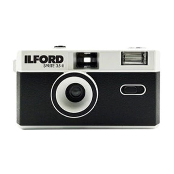 Ilford Sprite 35-II Reusable/Reloadable 35mm Analog Film Camera (Black & Silver)