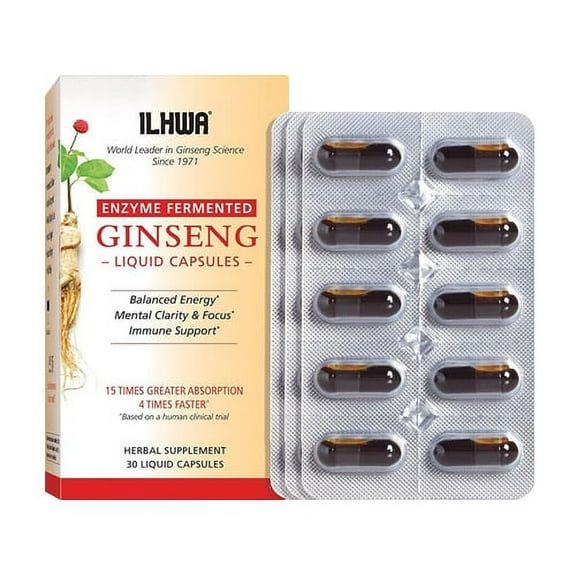 Ilhwa Enzyme Fermented Ginseng Liquid Capsules, 30 Ea, 2 Pack