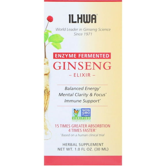 Ilhwa Ginseng, Elixir, Enzyme Fermented, 1.0 fl oz (30 ml)