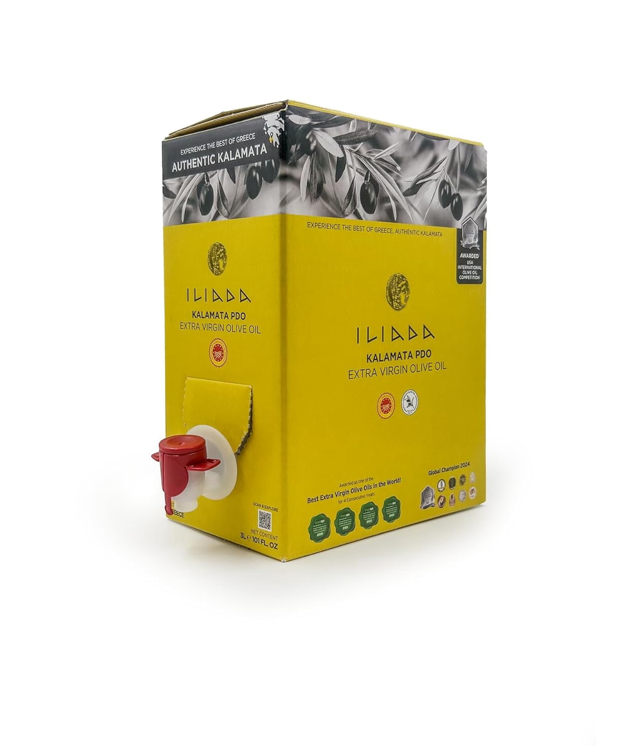 Iliada Bag in Box Kalamata PDO EVOO 4/101.4oz