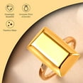 thumbnail image 1 of 18k Solid Gold Jewelry for Women - Chunky Gold Rings for Her Size 9 Unique Engagement Anniversary Wedding Valentines Birthday Christmas Gifts, 1 of 7