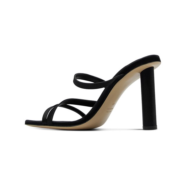 ILIO SMERALDO Womens Beige Chain Ankle Strap Cher Square Toe Stiletto Buckle Leather Heeled main image 0