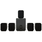 Ilive IHTB059BO 5.1-Channel 30W-RMS Home Theater Speaker System with Bluetooth & Remote - 6 Piece