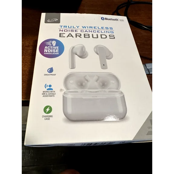 Ilive Truly Wire- Earbuds Iaebt209W Bluetooth 5 W/Charging Case White
