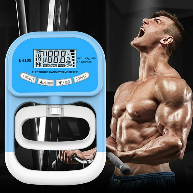 Digital Grip Strength Tester, Strengthen Hand Dynamometer 330LBS/150KG, With