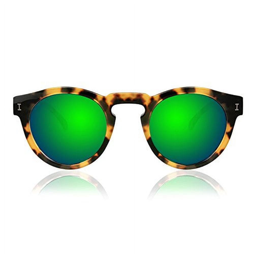 Illesteva Leonard Tortoise with Green Mirrored Lenses  display picture 2