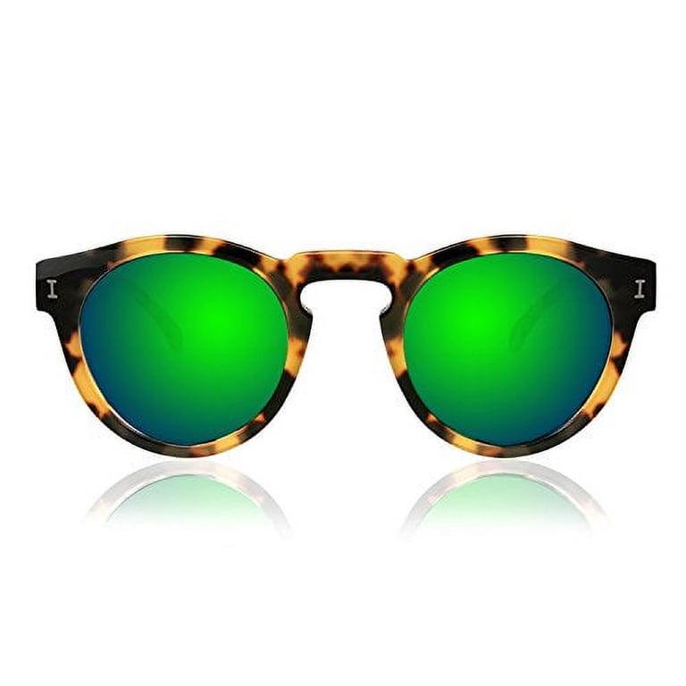 Illesteva Leonard Tortoise with Green Mirrored Lenses  display picture 1