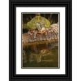 thumbnail image 1 of Illg, Cathy and Gordon 13x18 Black Ornate Wood Framed with Double Matting Museum Art Print Titled - Florida Florida red-bellied turtle on log, 1 of 4