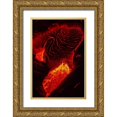 thumbnail image 1 of Illg, Cathy and Gordon 13x18 Gold Ornate Wood Framed with Double Matting Museum Art Print Titled - HI, The Big Isl, Kilauea Lava flowing at night, 1 of 4