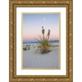 thumbnail image 1 of Illg, Cathy and Gordon 13x18 Gold Ornate Wood Framed with Double Matting Museum Art Print Titled - New Mexico, White Sands NM Moon over yucca plant, 1 of 4