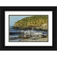 thumbnail image 1 of Illg, Cathy and Gordon 14x11 Black Ornate Wood Framed with Double Matting Museum Art Print Titled - Sea Lion Island Magellanic penguins and surf, 1 of 4