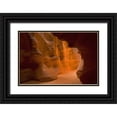 thumbnail image 1 of Illg, Cathy and Gordon 18x13 Black Ornate Wood Framed with Double Matting Museum Art Print Titled - AZ Auntelope canyons glowing wall and floor, 1 of 4