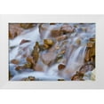 thumbnail image 1 of Illg, Cathy and Gordon 18x13 White Modern Wood Framed Museum Art Print Titled - CO, Ophir Pass Waterfall cascades over rocks, 1 of 4