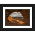 thumbnail image 1 of Illg, Cathy and Gordon 24x17 Black Ornate Wood Framed with Double Matting Museum Art Print Titled - UT, Arches NP Delicate Arch at sunset, 1 of 4