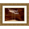 thumbnail image 1 of Illg, Cathy and Gordon 32x23 Gold Ornate Wood Framed with Double Matting Museum Art Print Titled - AZ, Upper Antelope Canyon Streams of loose sand, 1 of 4