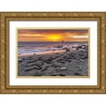 thumbnail image 1 of Illg, Cathy and Gordon 32x23 Gold Ornate Wood Framed with Double Matting Museum Art Print Titled - CA, Piedras Blancas Elephant seals on beach, 1 of 4