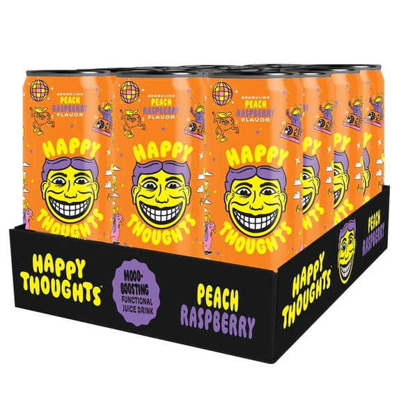 Illicit Elixirs Let's Party Peaches - Sparkling Juice Drink - Supports Dopamine Production - 12 Pack - 12 Oz Cans (3 Packs of 4)