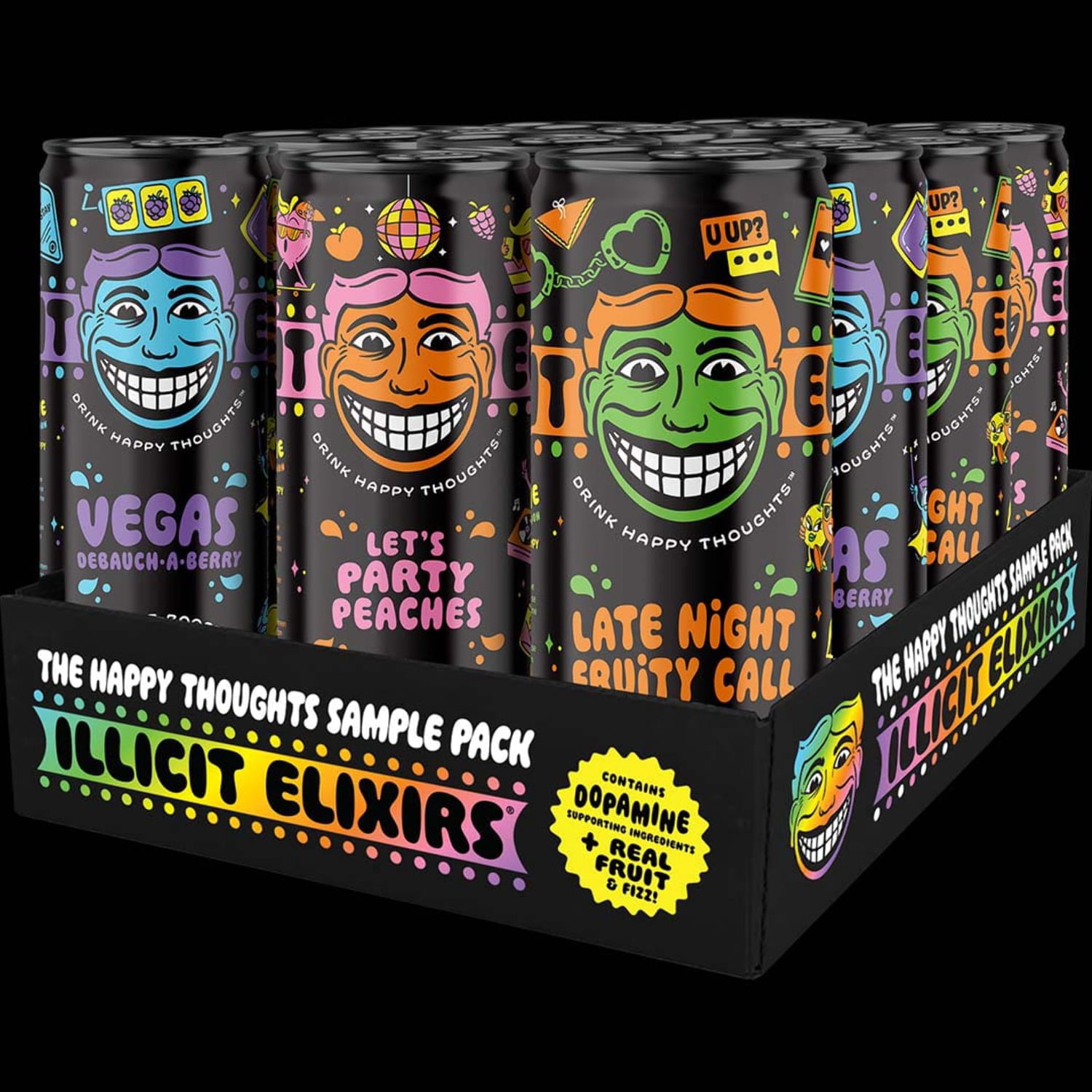 Illicit Elixirs Peach Flavored Variety Pack - Sparkling Juice
